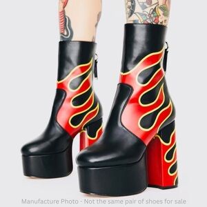 LAMODA Flame Platform Ankle Boots 🔥 Size 9